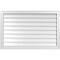 Ekena Millwork Vertical Surface Mount PVC Gable Vnt: Non-Functional, w/2"W x 1-1/2"H, Brickmould Frame, 40"W x 26"H GVPVE40X2602SN - alternate 1